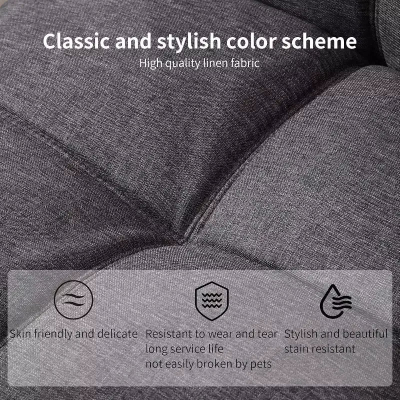Divano Letto Dyonery in Ecopelle Nera con Memory Foam, Schienale e Braccioli Regolabili, Divanetto Trasformabile Multifunzione