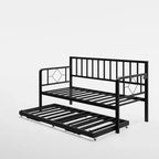 AMERLIFE Divano Letto Singolo con Stazione di Ricarica e Luci a LED, Divano Letto con Letto Estraibile per Soggiorno, Camera da Letto, Camera degli Ospiti