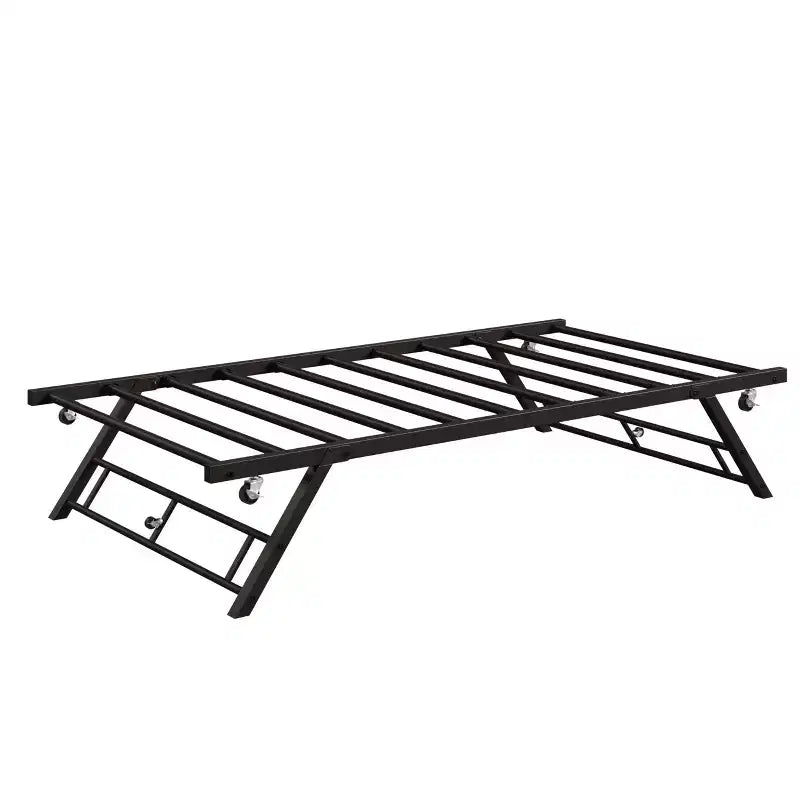 GustoWave Letto a rotelle estraibile gemello, Letto a rotelle con ruote bloccabili, Piattaforma metallica pieghevole, 73,6''