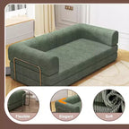 COZONY Divano Letto Trasformabile in Velluto a Coste, Futon Pieghevole a 3 Posti, Divano da Terra Senza Montaggio