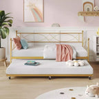 Set Divano Letto con Letto Estraibile - Divano Letto Singolo con Struttura in Metallo e Supporto a Doghe in Acciaio - Divano Letto Multifunzionale per Camera da Letto, Camera degli Ospiti