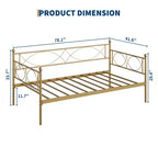 Set Divano Letto con Letto Estraibile - Divano Letto Singolo con Struttura in Metallo e Supporto a Doghe in Acciaio - Divano Letto Multifunzionale per Camera da Letto, Camera degli Ospiti