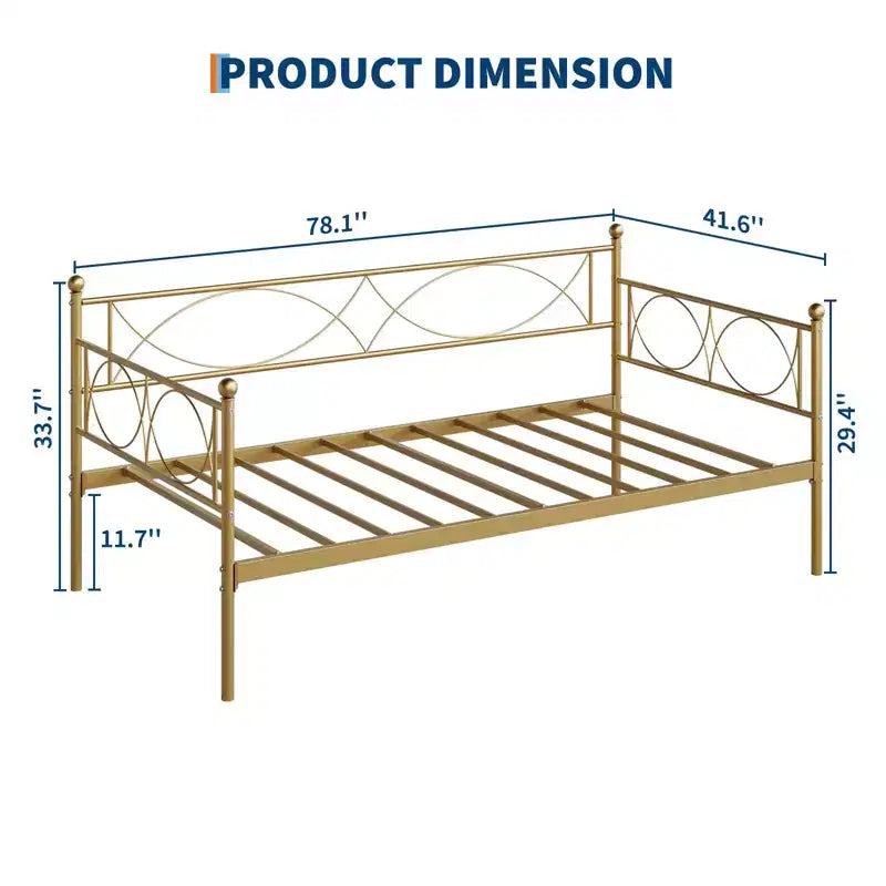 Set Divano Letto con Letto Estraibile - Divano Letto Singolo con Struttura in Metallo e Supporto a Doghe in Acciaio - Divano Letto Multifunzionale per Camera da Letto, Camera degli Ospiti