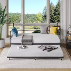 Set Divano Letto con Letto Estraibile - Divano Letto Singolo con Struttura in Metallo e Supporto a Doghe in Acciaio - Divano Letto Multifunzionale per Camera da Letto, Camera degli Ospiti