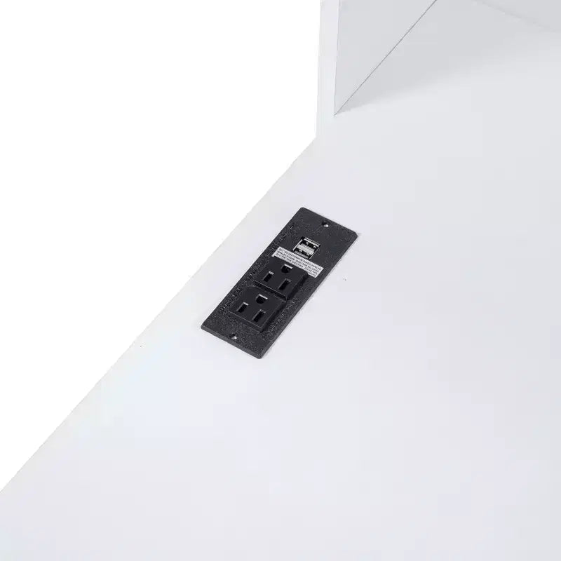 Letto a giorno matrimoniale/full size con 3 cassetti, porte USB e scrivania - ModernLuxe