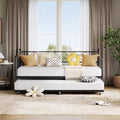 Folding Chairs 2 Pack - Heavy Duty Metal Slats Mattress Foundation, No Box Spring Needed, Easy Assembly, Stylish Headboard, Twin Daybed with Trundle.