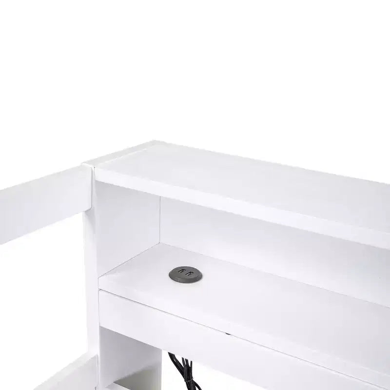 Divano Letto con Due Letti Estraibili e Scaffali, Struttura per Divano Letto in Legno con Design di Ricarica USB e 1 Luce Gratis,