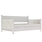 Divano Letto Singolo in Legno con 2 Cassetti Contenitore, Telaio Moderno e Rustico Casual per Camera da Letto, Soggiorno, Camera degli Ospiti