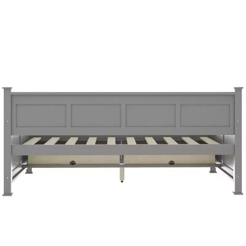 Divano Letto Singolo in Legno con 2 Cassetti Contenitore, Telaio Moderno e Rustico Casual per Camera da Letto, Soggiorno, Camera degli Ospiti