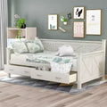 Wooden Twin Daybed with 2 Storage Drawers, Modern and Rustic Casual Style Daybed Frame for Bedroom Living Room Guest Room