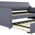 Divano letto singolo imbottito con letto estraibile e ricarica USB, il letto estraibile può essere piatto o eretto