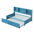 Letto a giorno in metallo singolo con testiera libreria, letto a giorno con letto estraibile e porte USB, letto a giorno Captain's con ripiani portaoggetti