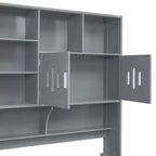 Divano Letto Singolo/Matrimoniale con Libreria e Contenitore, Divano Letto in Legno con 2 Cassetti, Divano Letto in Legno con Mobiletti e Ripiani Contenitori