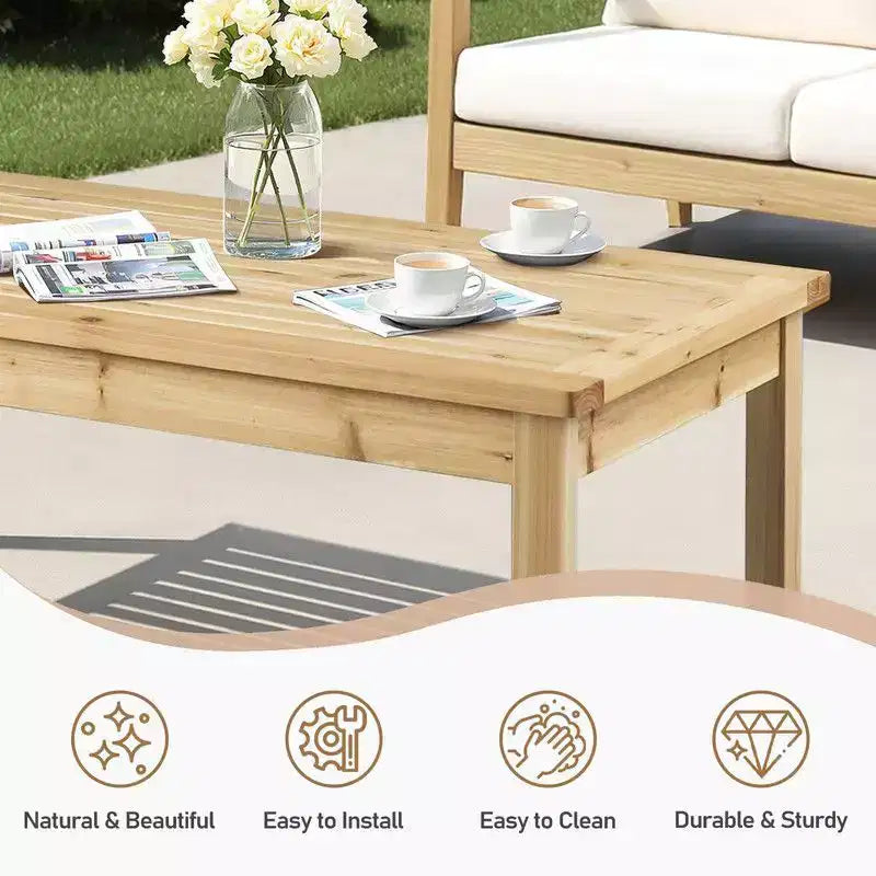 Tavolo da Patio in Legno Marrone Chiaro Karl Home