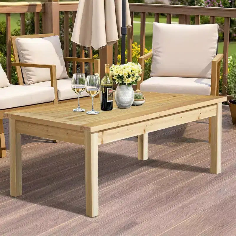 Tavolo da Patio in Legno Marrone Chiaro Karl Home
