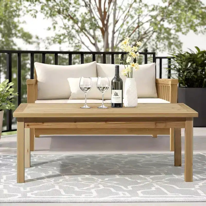 Tavolo da Patio in Legno Marrone Chiaro Karl Home