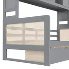 Divano letto singolo/matrimoniale con libreria e cassetti, divano letto in legno con armadietti e mensole