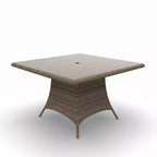 Universal 48 in Square Dining Table Only with Tempered Glass Outdoor Furniture, 48 in L x 48 in W x 30 in H