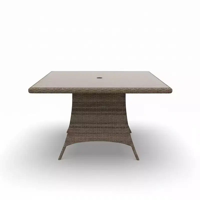 Tavolo da pranzo quadrato universale da 48 pollici solo con piano in vetro temperato, arredo per esterni, 48 pollici L x 48 pollici P x 30 pollici A
