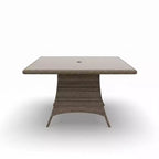 Tavolo da pranzo quadrato universale da 48 pollici solo con piano in vetro temperato, arredo per esterni, 48 pollici L x 48 pollici P x 30 pollici A