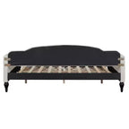 Divano letto imbottito matrimoniale con 2 cassetti, divano letto in lino con schienale trapuntato a bottoni per camera da letto, soggiorno, camera degli ospiti, beige