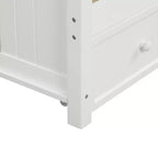 Divano letto singolo con contenitore a tre cassetti, struttura del divano letto singolo in legno per camera da letto, bianco