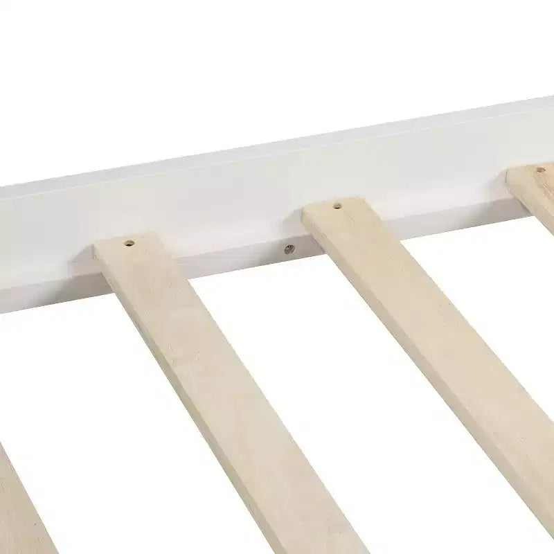 Divano letto singolo con contenitore a tre cassetti, struttura del divano letto singolo in legno per camera da letto, bianco