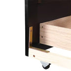 Divano Letto in Legno Matrimoniale con Letto Estraibile e Due Cassetti Contenitori, Struttura Letto Estensibile, Divano Letto per Camera da Letto Soggiorno