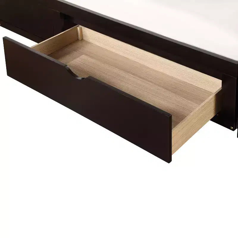 Divano Letto in Legno Matrimoniale con Letto Estraibile e Due Cassetti Contenitori, Struttura Letto Estensibile, Divano Letto per Camera da Letto Soggiorno