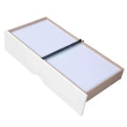 Divano Letto in Legno Matrimoniale con Letto Estraibile e Due Cassetti Contenitori, Struttura Letto Estensibile, Divano Letto per Camera da Letto Soggiorno