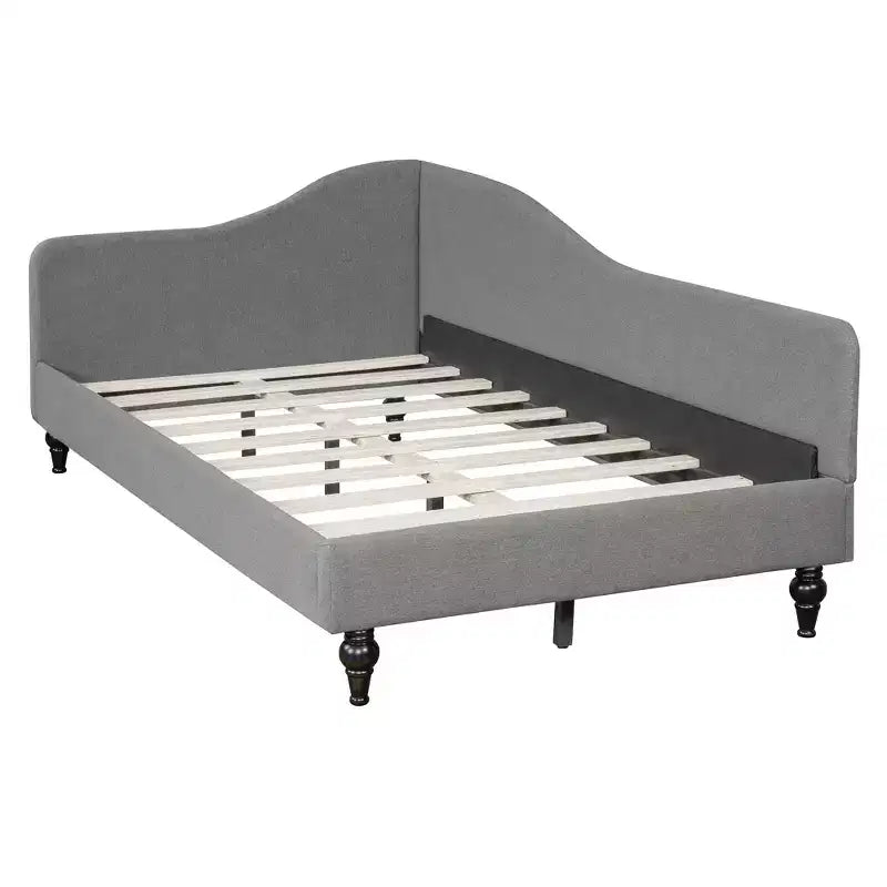GDFStudio Gene Divano Letto a L in Lino con Gambe in Legno Massello