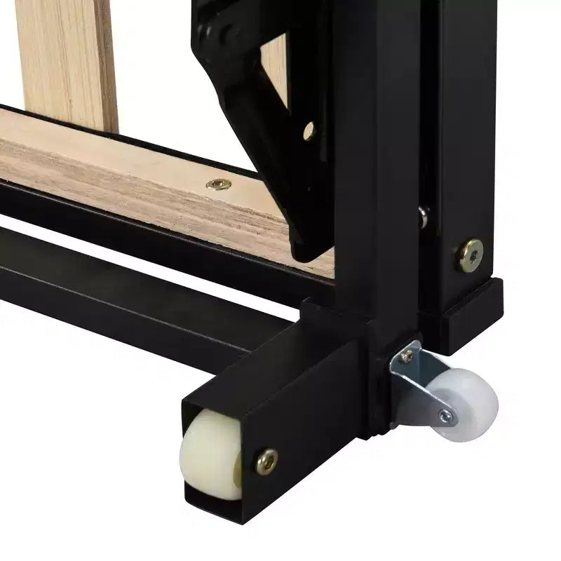 Divano letto imbottito con letto estraibile a scomparsa, Struttura letto singolo in legno con letto estraibile estensibile, Divano letto a capitonné