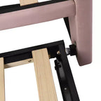 Divano letto imbottito con letto estraibile a scomparsa, Struttura letto singolo in legno con letto estraibile estensibile, Divano letto a capitonné