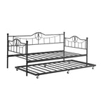 Divano letto moderno doppio con rotelle ed estraibile, divano letto estraibile, salvaspazio, facile da montare, struttura in acciaio, per soggiorno, camera da letto