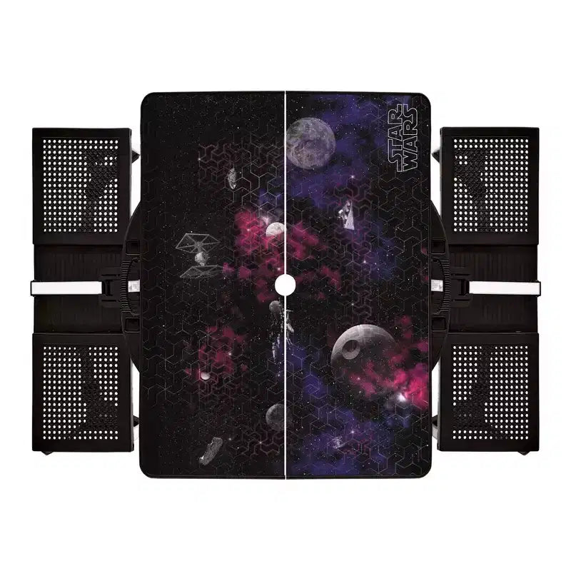 Tavolo da Picnic Pieghevole Portatile Morte Nera Star Wars con Sedili