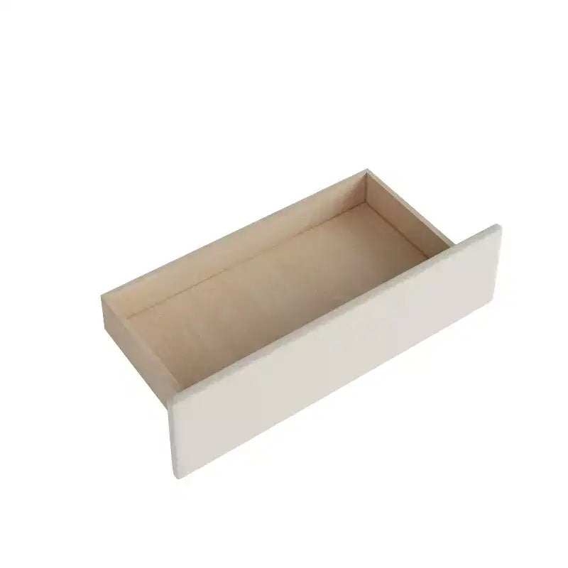 Divano Letto a L Imbottito in Legno con Ripiano Laterale, Divano Letto Singolo in Velluto con 2 Cassetti per Camera da Letto