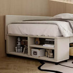 Divano Letto a L Imbottito in Legno con Ripiano Laterale, Divano Letto Singolo in Velluto con 2 Cassetti per Camera da Letto
