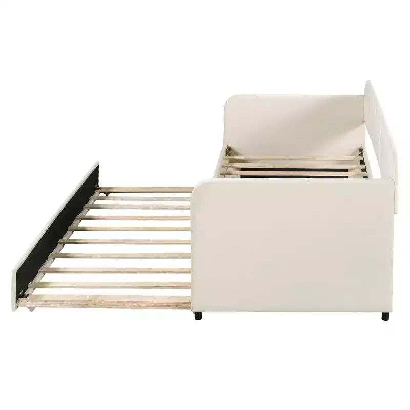 Luxystar Divano Letto Imbottito con Letto Estraibile e Doghe in Legno
