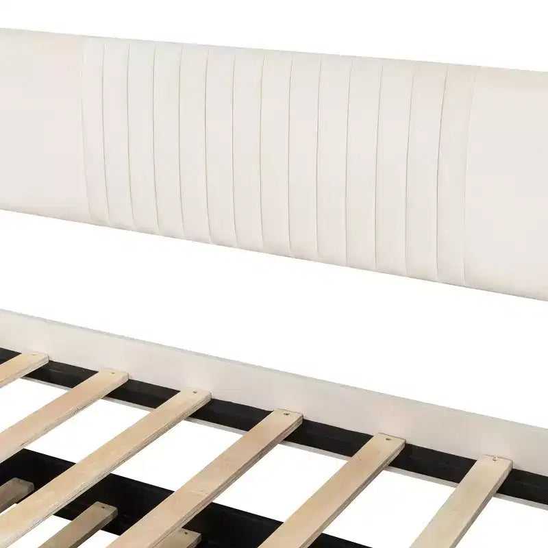 Luxystar Divano Letto Imbottito con Letto Estraibile e Doghe in Legno