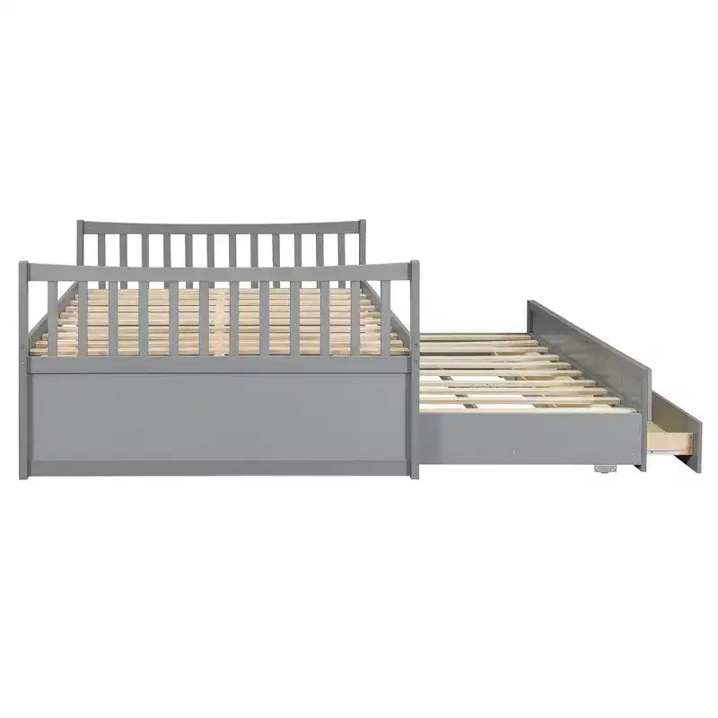 Divano letto Luxystar Full e Twin con letto estraibile Twin e cassetti per camera da letto e monolocale