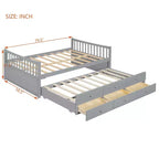 Divano letto Luxystar Full e Twin con letto estraibile Twin e cassetti per camera da letto e monolocale