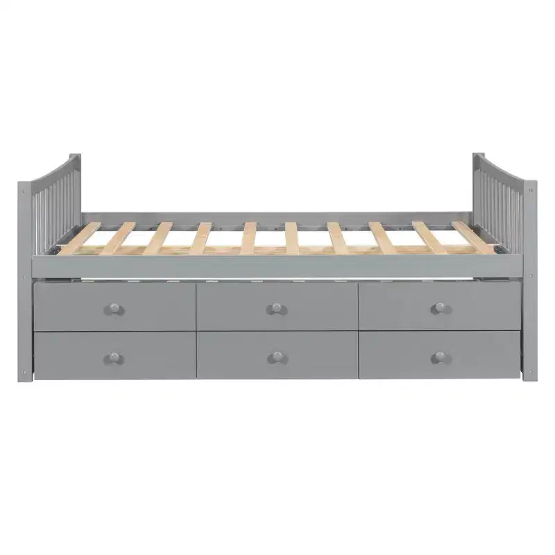 Divano letto Luxystar Full e Twin con letto estraibile Twin e cassetti per camera da letto e monolocale