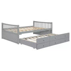 Divano letto Luxystar Full e Twin con letto estraibile Twin e cassetti per camera da letto e monolocale