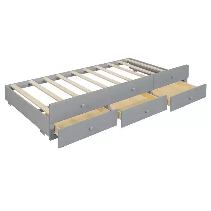 Divano letto Luxystar Full e Twin con letto estraibile Twin e cassetti per camera da letto e monolocale