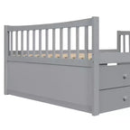 Divano letto Luxystar Full e Twin con letto estraibile Twin e cassetti per camera da letto e monolocale