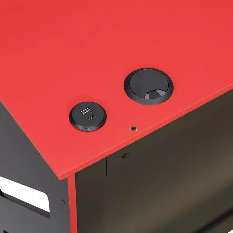Luxystar Letto a giorno a grandezza naturale con scrivania integrata, ricarica USB e rotelle singole, letto multifunzionale salvaspazio per camera degli ospiti e giochi