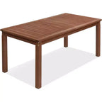 VINGLI Tavolo da pranzo in legno per esterni grande da 175 cm per patio, tavolo da fattoria in legno massiccio 89x76 cm, tavolo in legno impermeabile per giardino, cortile, terrazza