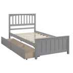 Luxystar Letto a piattaforma per materasso singolo con 2 cassetti per camera da letto e camera degli ospiti