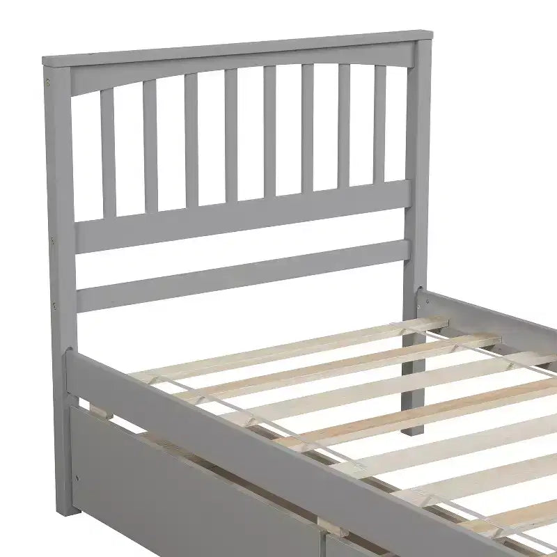 Luxystar Letto a piattaforma per materasso singolo con 2 cassetti per camera da letto e camera degli ospiti