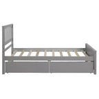 Luxystar Letto a piattaforma per materasso singolo con 2 cassetti per camera da letto e camera degli ospiti